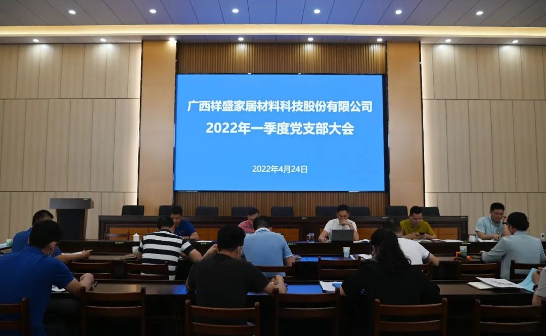 祥盛公(gōng)司党支部顺利召开2022年一季度党支部大会